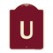 Signmission Designer Series Sign W/ Letter U, Burgundy Heavy-Gauge Aluminum Sign, 24" x 18", BU-1824-22924 A-DES-BU-1824-22924 - alternate 1